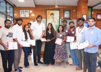 హీరో కృష్ణ మానినేని ఆధ్వర్యంలో చిరంజీవి బ్లడ్ బ్యాంకులో 100  డ్రీమ్స్ ఫౌండేషన్ వారి సింధూర సంజీవని “మెగా బ్లడ్ డొనేషన్ క్యాంప్”