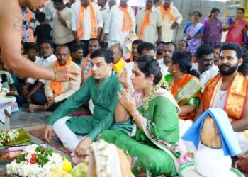 శ్రీ పట్టాభిరామచంద్ర స్వామి ఆలయ ప్రతిష్ఠా మహోత్సవంలో ముఖ్య అతిథిగా పాల్గొన్న దిల్‌రాజు
