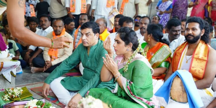 శ్రీ పట్టాభిరామచంద్ర స్వామి ఆలయ ప్రతిష్ఠా మహోత్సవంలో ముఖ్య అతిథిగా పాల్గొన్న దిల్రాజు